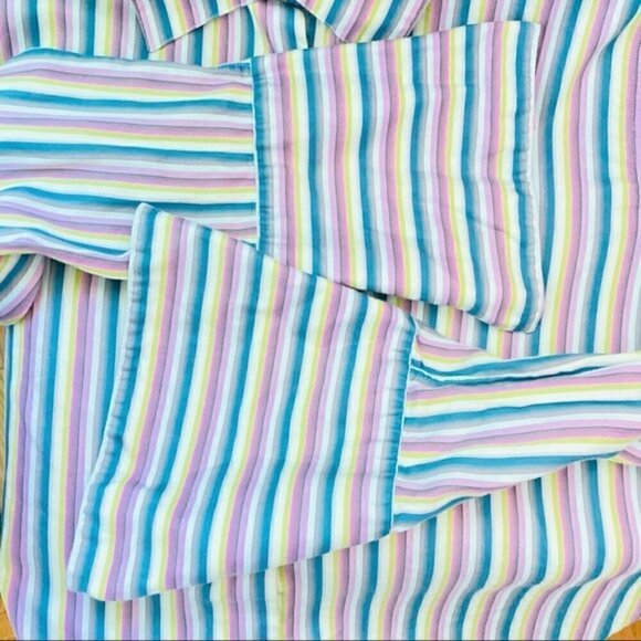 T.M.LEWIN Classic Striped Button Shirt - Picture 6 of 7